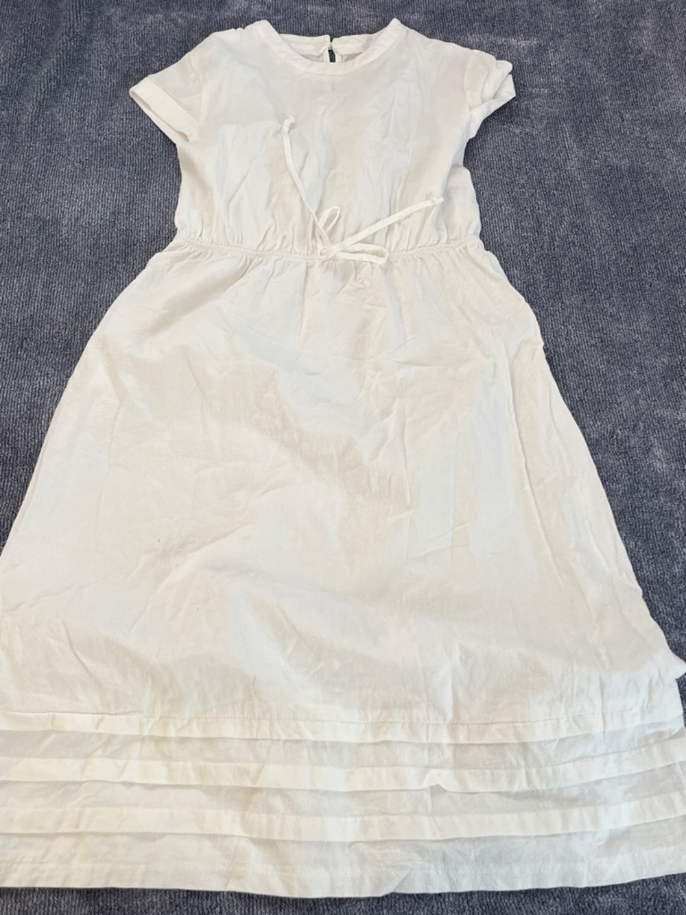 Amazon White Midi Dress with Tie Waist